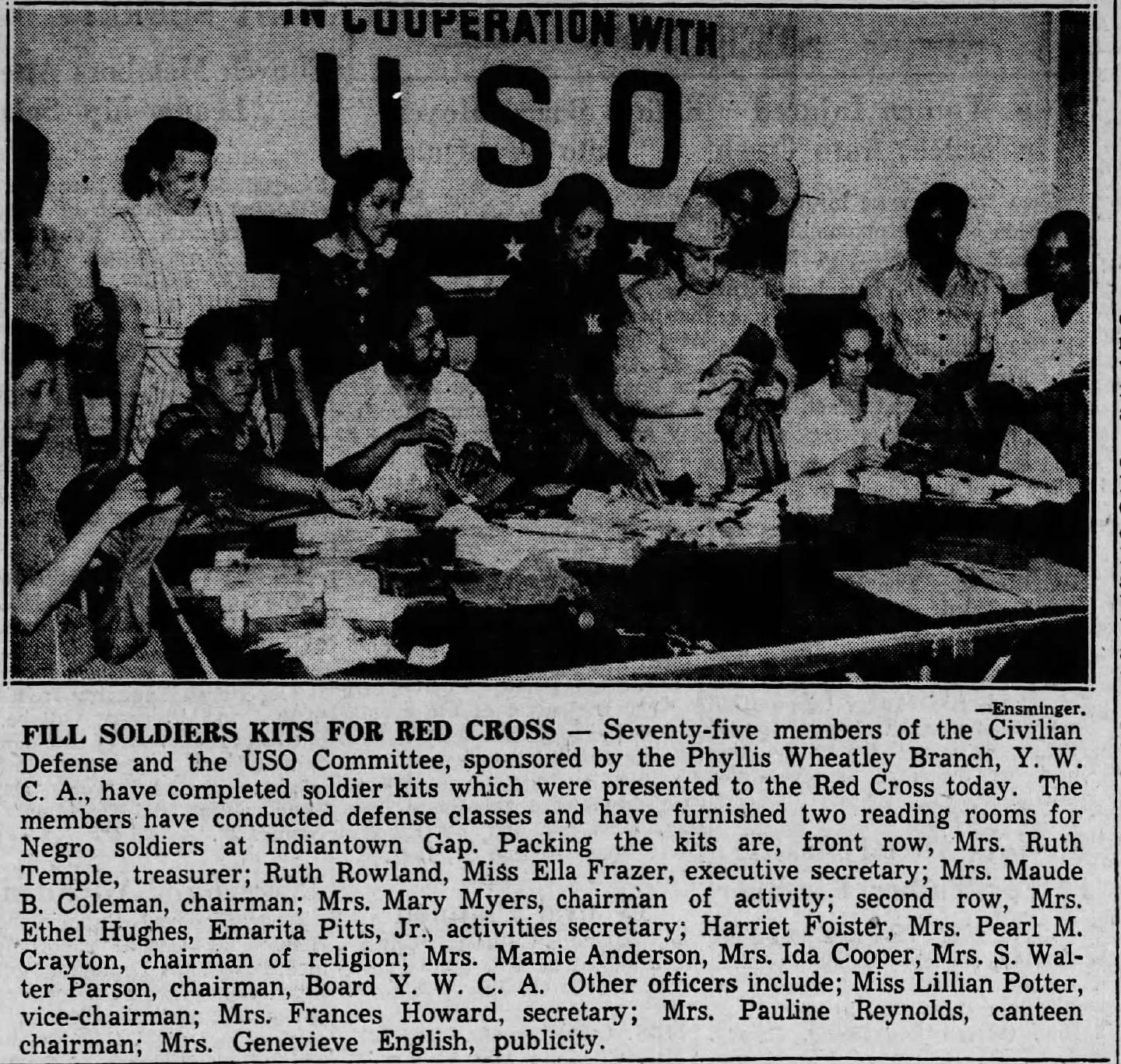 Fill Soldiers Kits for Red Cross